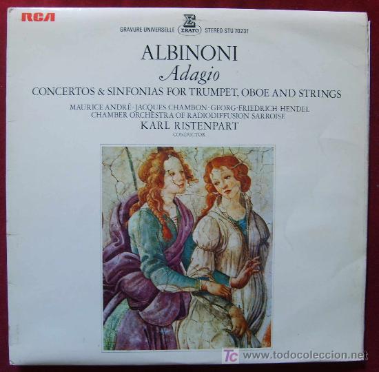 Discos de vinilo: RCA ERATO - ALBINONI - CONCERTOS Y SINFONIAS PARA TROMPETA, OBOE Y CUERDAS