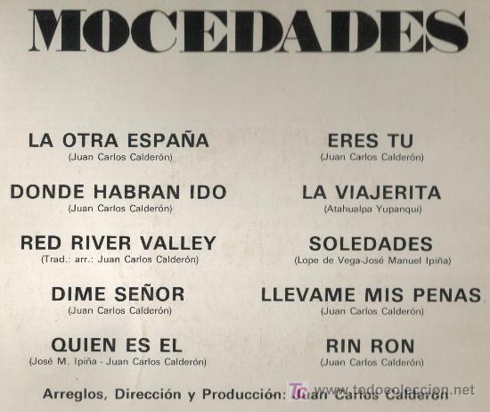 Discos de vinilo: LP MOCEDADES - COMPLETAMENTE NUEVO - Foto 2
