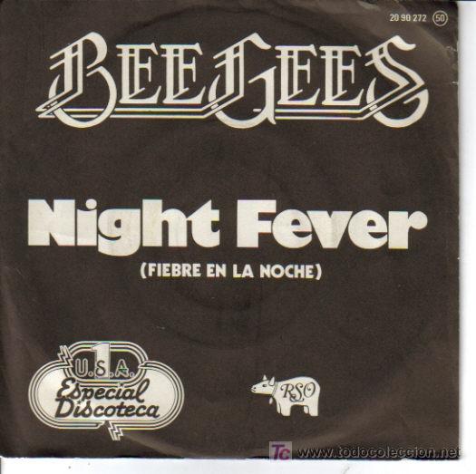 Discos de vinilo: BEE GEES-NIGHT FEVER + DOWN THE ROAD SINGLE VINILO EDITADO POR RSO EN 1978