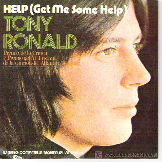 Discos de vinilo: TONY RONALD - HELP ( GET ME SOME HELP ) / ONCE UPON A TIME - Foto 1