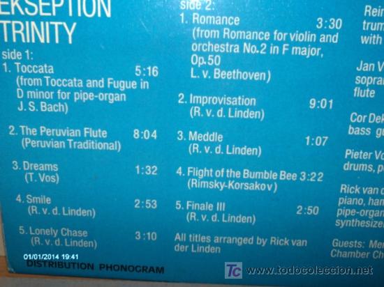 Discos de vinilo: EKSEPTION ---- TRINITY - Foto 2
