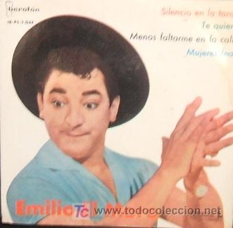 Vinyl records: EMILOIO EL MORO,SILENCIO EN LA TARDE,TE QUIERO,MENOS FALTARME EN LA CALLE,MUJERES FEAS.