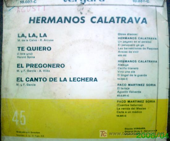 Discos de vinilo: HERMANOS CALATRAVA - Foto 2