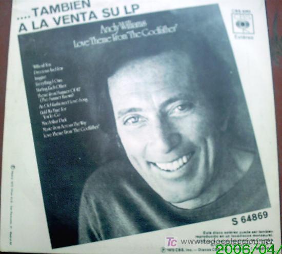 Discos de vinilo: ANDY WILLIAMS - Foto 2