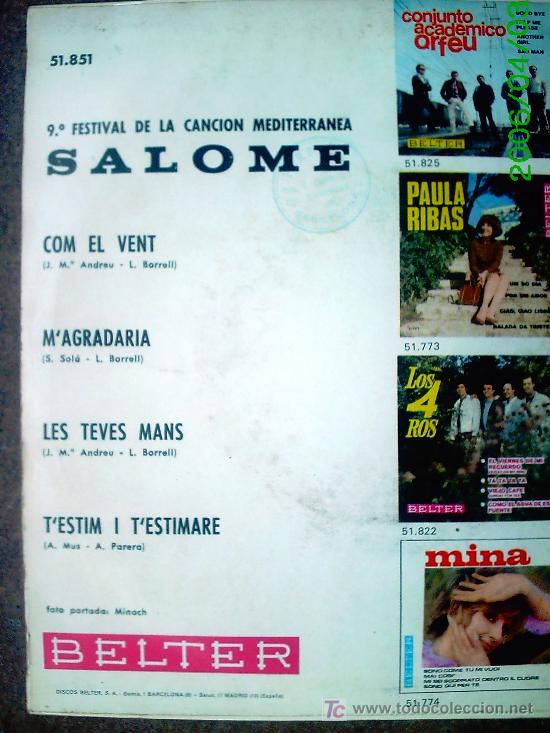 Discos de vinilo: SALOME - Foto 2
