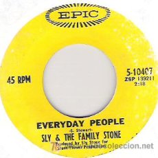 Discos de vinilo: SLY & THE FAMILY STONE EVERYDAY PEOPLE / SING A SINPLE SONG Nº 1 DE BILLBOARD. Lote 5883115