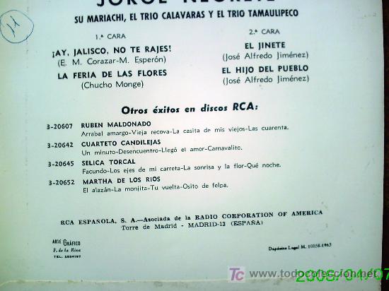 Discos de vinilo: JORGE NEGRETE - Foto 2