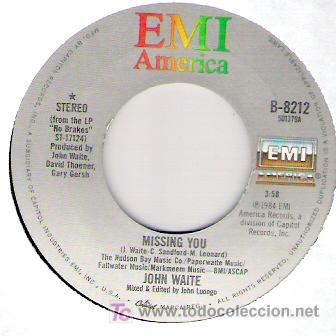 Discos de vinilo: JOHN WAITE - MISSING YOU / FOR YOU LOVE - Foto 1