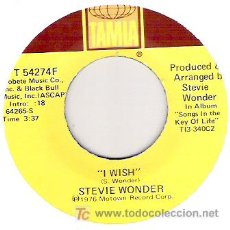 Discos de vinilo: STEVIE WONDER - I WISH / YOU AND I. Lote 18524336