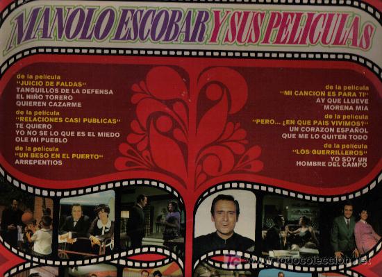 Discos de vinilo: lp MANOLO ESCOBAR Y SUS PELICULAS - Foto 1
