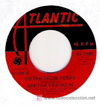 Discos de vinilo: ARETHA FRANKLIN - SISTER FROM TEXAS / ANGEL - Foto 1