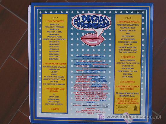 Discos de vinilo: LA DECADA PRODIGIOSA , LOS A&Ntilde;OS 80 - Foto 3