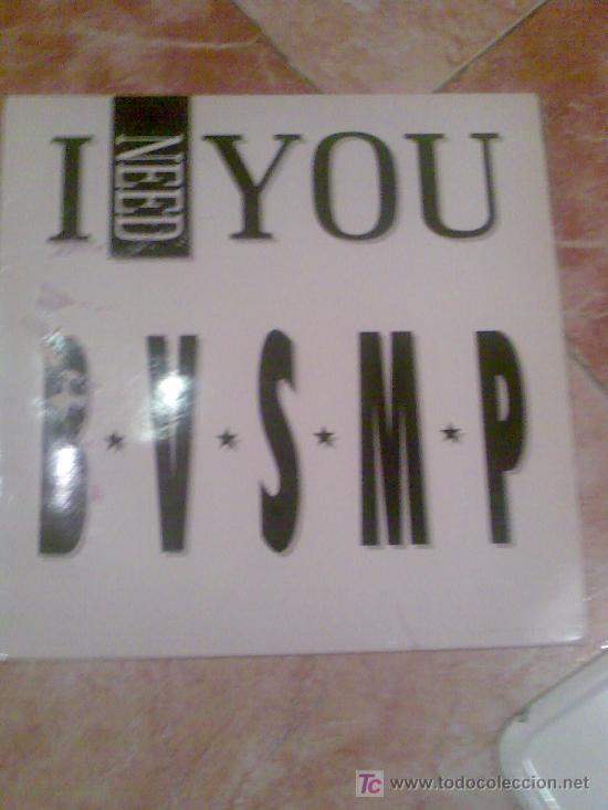 Discos de vinilo: Maxi-single I need you, de B.V.S.M.P. - Foto 1