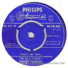 Discos de vinilo: FRANKIE VAUGHAN - THAT`S MY DOLL / LOVE IS THE SWEETEST THING. Lote 16597366