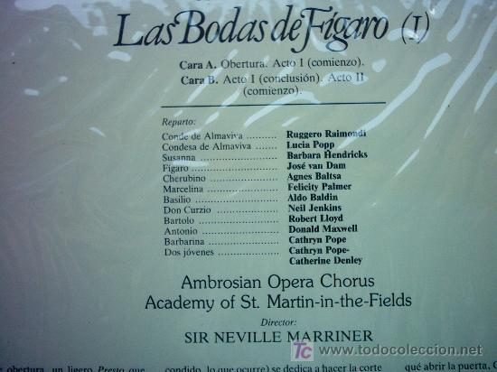 Discos de vinilo: LA GRA OPERA LP LAS BODAS DE FIGARO ( I ) - Foto 2
