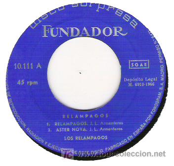 Discos de vinilo: LOS RELAMPAGOS -1966 - Foto 1