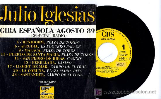 Discos de vinilo: JULIO IGLESIAS SINGLE  PROMO - Foto 1