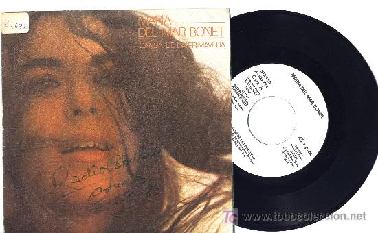 Discos de vinil: MARIA DEL MAR BONET  single PROMO