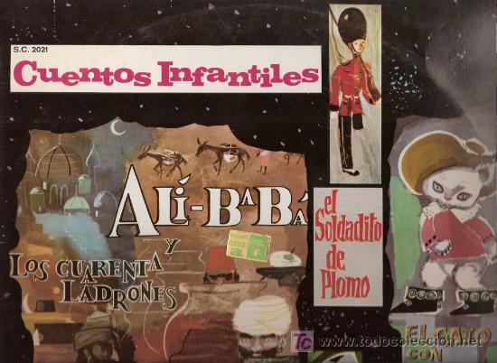 Discos de vinil: Disco L.P. de vinilo de Cuentos Infantiles. Narraciones, voces y efectos sonoros especiales: Al&iacute; Bab