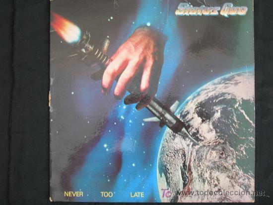 Discos de vinilo: LP STATUS QUO  NEVER TOO LATE - Foto 1