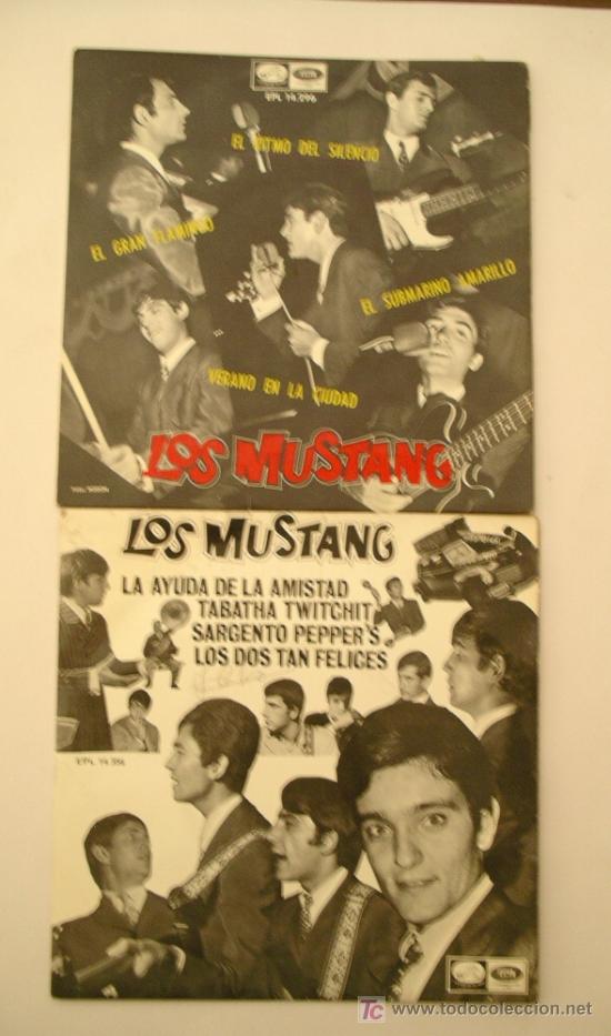 Discos de vinilo: 2 singles Los Mustang - La voz de su amo/Emi - Foto 1