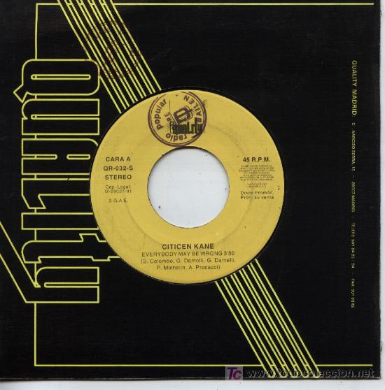 Discos de vinilo: Citicen Kane  -  Everybody may be wrong - Foto 1