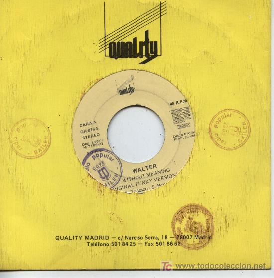 Discos de vinilo: Walter  -  Without meaning - Foto 1