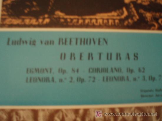 Discos de vinilo: LP  BEETHOVEN. Oberturas. A&ntilde;o 1961 - Foto 2
