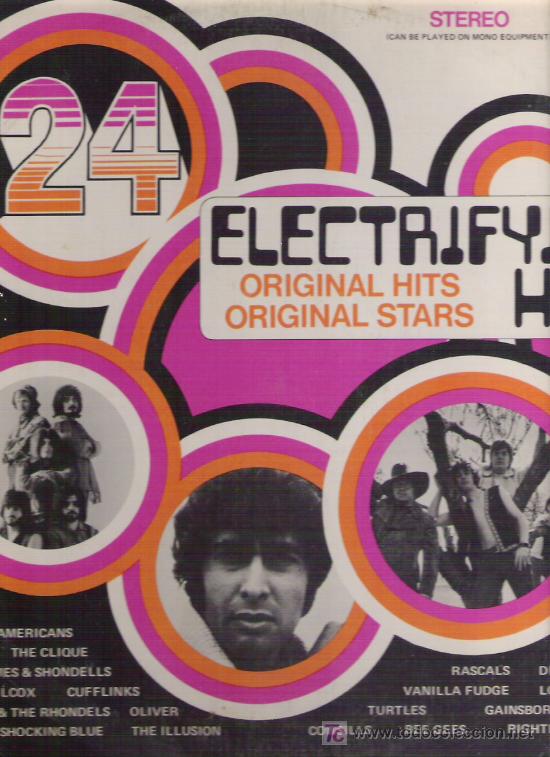 Discos de vinilo: ELECTRIFYING HITS - 24 ORIGINAL HITS / ORIGINAL STARS - Foto 1