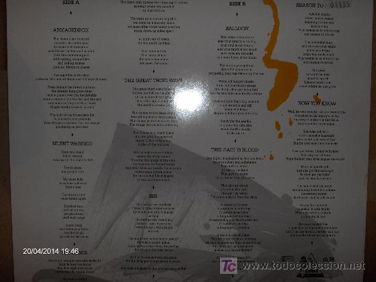Discos de vinilo: THE VISITOR ----- THIS RAIN IS BLOOD - Foto 2