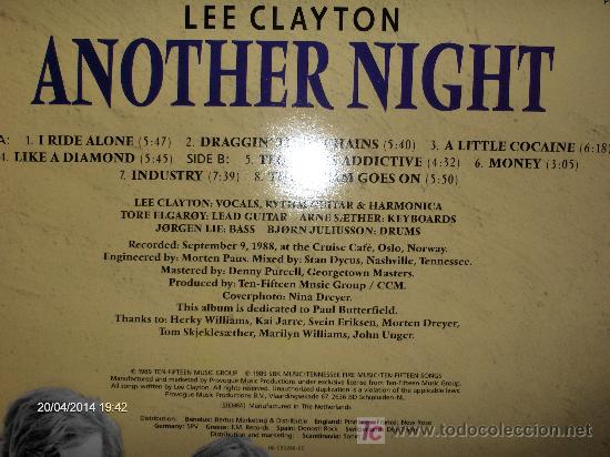 Discos de vinilo: LEE CLAYTON ----- ANOTHER NIGHT - Foto 2