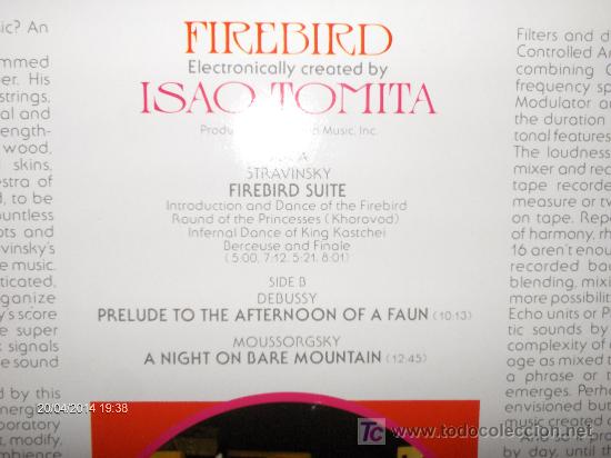 Discos de vinilo: TOMITA ---- FIREBIRD - Foto 2