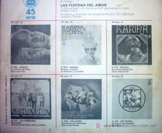 Discos de vinilo: KARINA LA FIESTA/ LAS FLECHAS DEL AMOR - Foto 2