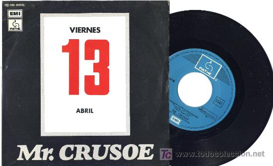 Discos de vinilo: MR. CRUSOE  SINGLE - Foto 1