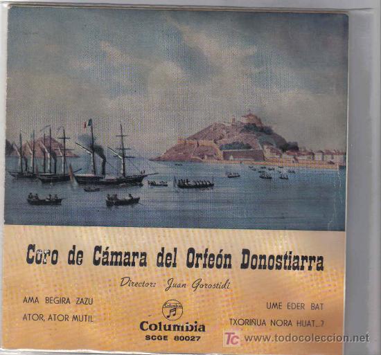 Discos de vinilo: EP EUSKADI - CORO DE CAMARA DEL ORFEON DONOSTIARRA - Foto 1
