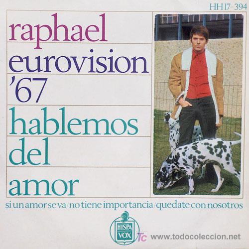 Discos de vinilo: Raphael EP &lsquo;Hablemos del amor&rsquo;. Eurovisi&oacute;n 1967 - Foto 1