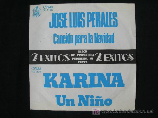 Dischi in vinile: KARINA-PERALES SINGLE PROMO ESPECIAL NAVIDAD