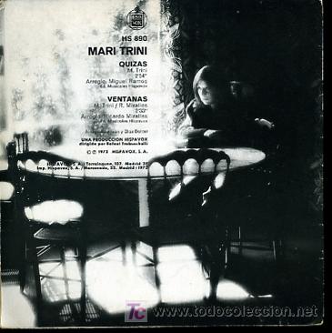 Discos de vinilo: MARI TRINI. QUIZ&Aacute;S Y VENTANAS. - Foto 2