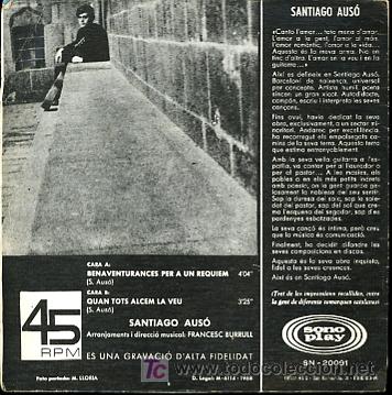 Discos de vinilo: SANTIAGO AUS&Oacute; - Foto 2