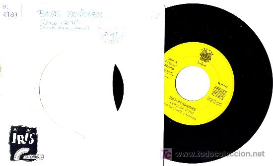 Discos de vinil: BAJAS PASIONES single env&iacute;o INCLUIDO