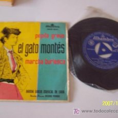Discos de vinilo: PEPITA GREUS-EL GATO MONTES MARCHA BURLESCA-ALHAMBRA SMGE 80133-AÑO 1958-BAN.UNIÓN MUS. DE LIRIA.