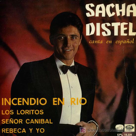 Discos de vinilo: Sacha Distel  -  Incendio en el rio - Foto 1