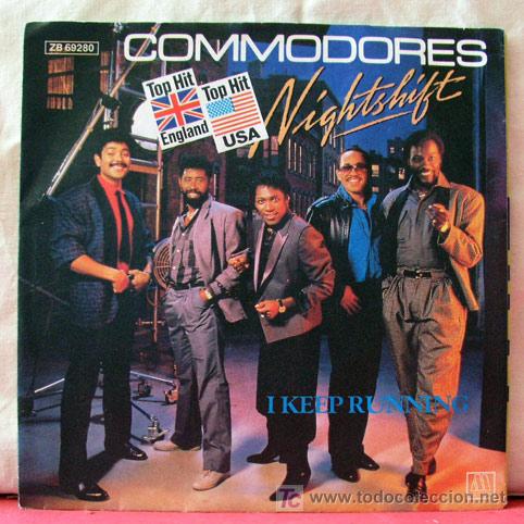 Discos de vinilo: COMMODORES (NIGHTSHIFT - I KEEP RUNNING) 1985-GERMANY SINGLE45 MOTOWN - Foto 1