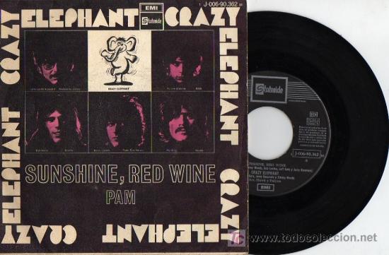 Discos de vinilo: ELEPHANT CRAZY - SUNSHINE , RED WINE / PAM - Foto 1