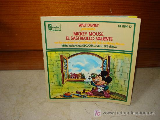 Discos de vinilo: MICKEY MOUSE -  EL SASTRECILLO VALIENTE DISCO CUENTO - Foto 1