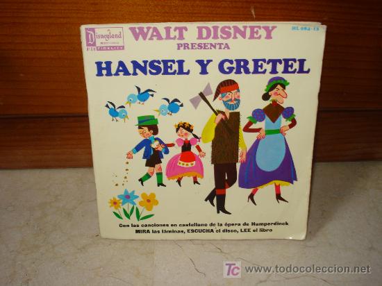 Discos de vinilo: HANSEL Y GRETEL WALT DISNEY DISCO CUENTO - Foto 1