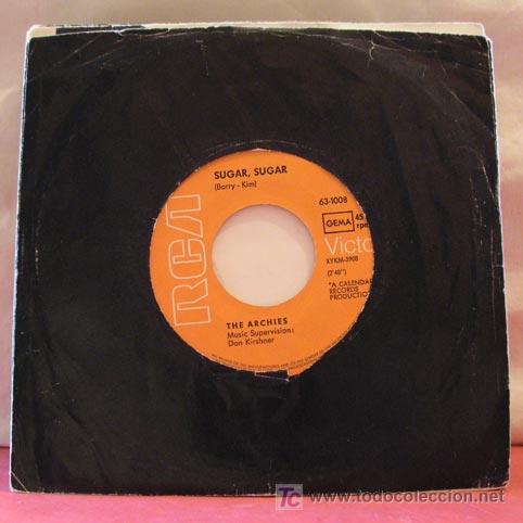 Discos de vinilo: THE ARCHIES ( SUGAR, SUGAR - MELODY HILL ) SINGLE 45 - Foto 1