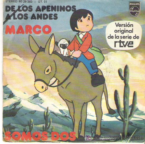 Discos de vinilo: MARCO - DE LOS APENINOS A LOS ANDES *** VERSION ORIGINAL DE RTVE *****1976 - Foto 1