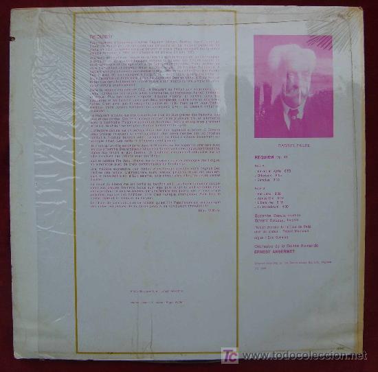 Discos de vinilo: DECCA 14.038 - FAURE - REQUIEM - ANSERMET - Foto 2