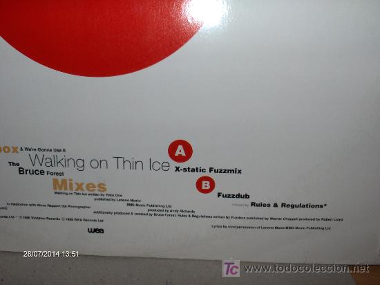Discos de vinilo: FUZZBOX ---- WALKING ON THIN ICE MAXI - Foto 2